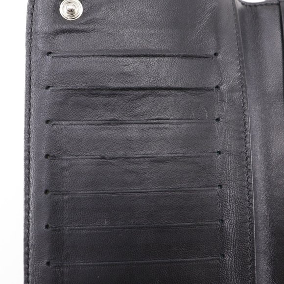 CHANEL Authentic Black Lambskin Leather Wallet